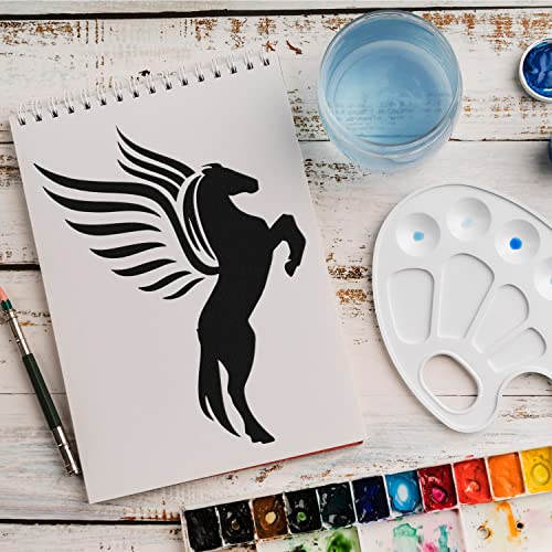 Schablone Pegasus Fabelwesen v2 Design Stencil DIY Airbrush Muster Wandgestaltung Sprühschablone 33 x 46 cm von anygoods