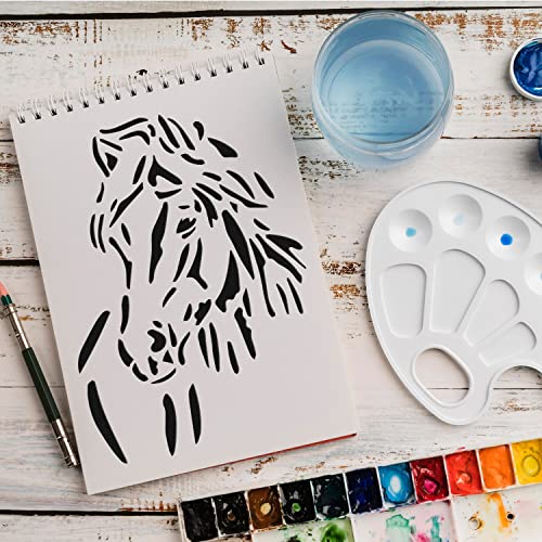 Schablone Pferd Tier v5 Design Stencil DIY Airbrush Muster Wandgestaltung Sprühschablone 15 x 21 cm von anygoods