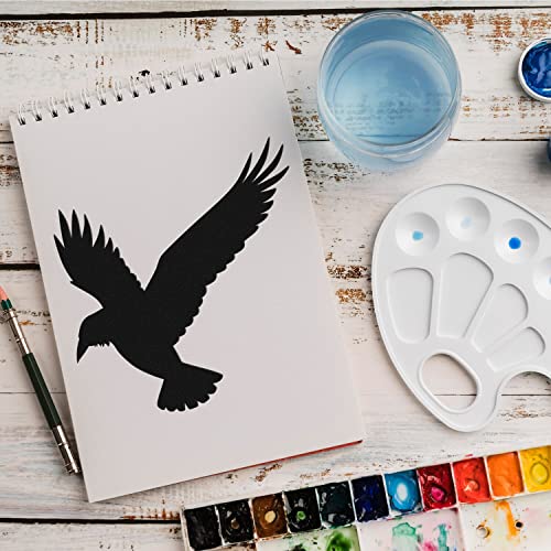 Schablone Rabe Vogel v2 Design Stencil DIY Airbrush Muster Wandgestaltung Sprühschablone 15 x 15 cm von anygoods