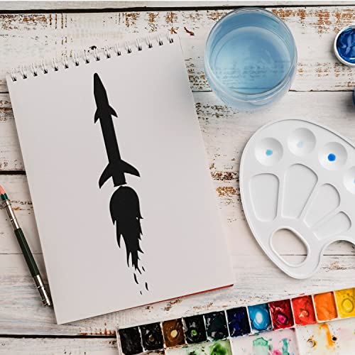 Schablone Rakete Weltraum v6 Design Stencil DIY Airbrush Muster Wandgestaltung Sprühschablone 21 x 29 cm von anygoods