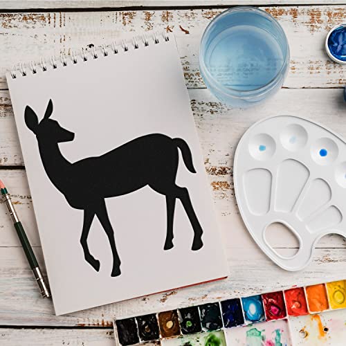 Schablone Reh Wald v4 Design Stencil DIY Airbrush Muster Wandgestaltung Sprühschablone 15 x 21 cm von anygoods