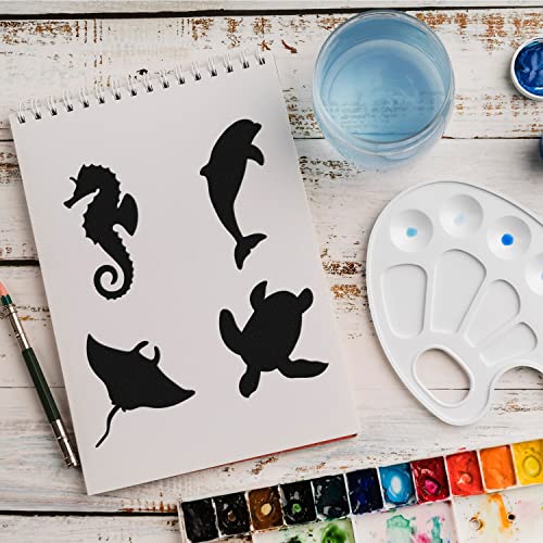 Schablone Safari Meerestiere v5 Design Stencil DIY Airbrush Muster Wandgestaltung Sprühschablone 15 x 21 cm von anygoods