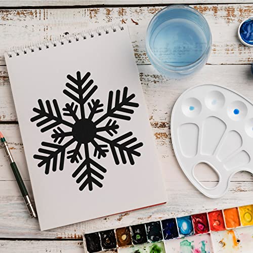 Schablone Schneeflocke Winter v4 Design Stencil DIY Airbrush Muster Wandgestaltung Sprühschablone 15 x 15 cm von anygoods