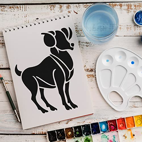 Schablone Steinbock Tier v3 Design Stencil DIY Airbrush Muster Wandgestaltung Sprühschablone 15 x 21 cm von anygoods