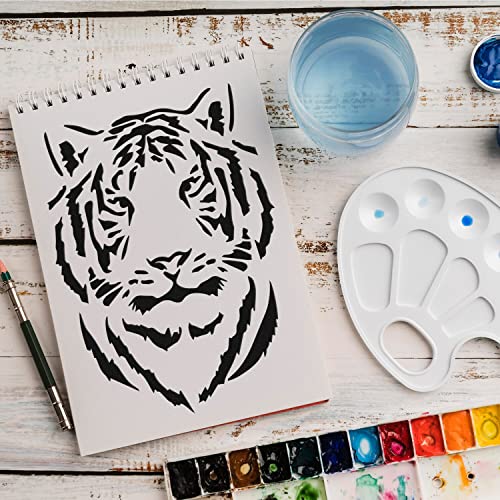 Schablone Tiger Safari v3 Design Stencil DIY Airbrush Muster Wandgestaltung Sprühschablone 15 x 21 cm von anygoods