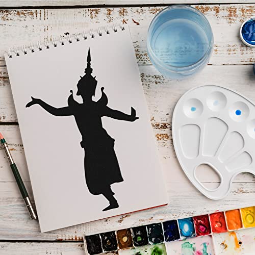 Schablone Traditionstanz Menschen v2 Design Stencil DIY Airbrush Muster Wandgestaltung Sprühschablone 15 x 21 cm von anygoods