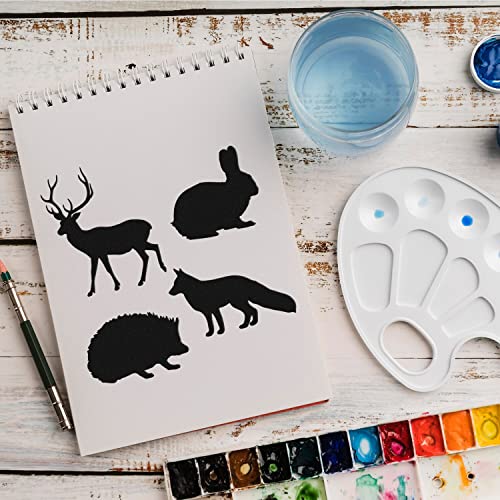 Schablone Wald Tiere v2 Design Stencil DIY Airbrush Muster Wandgestaltung Sprühschablone 21 x 21 cm von anygoods