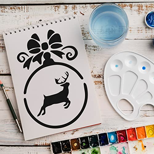 Schablone Weihnachten Deko v10 Design Stencil DIY Airbrush Muster Wandgestaltung Sprühschablone 33 x 46 cm von anygoods