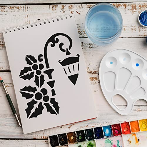 Schablone Weihnachten Deko v5 Design Stencil DIY Airbrush Muster Wandgestaltung Sprühschablone 15 x 21 cm von anygoods