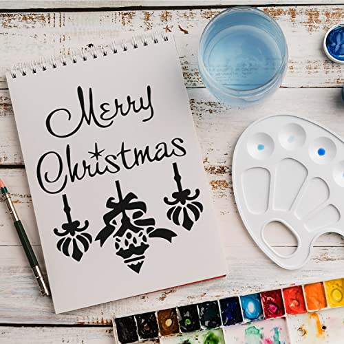 Schablone Weihnachten Schrift v2 Design Stencil DIY Airbrush Muster Wandgestaltung Sprühschablone 21 x 29 cm von anygoods