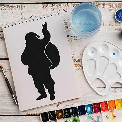 Schablone Weihnachten Weihnachtsmann v12 Design Stencil DIY Airbrush Muster Wandgestaltung Sprühschablone 15 x 21 cm von anygoods