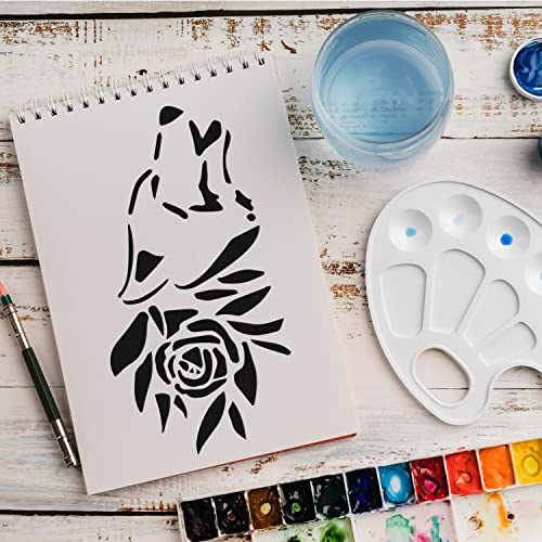 Schablone Wolf Wald v7 Design Stencil DIY Airbrush Muster Wandgestaltung Sprühschablone 15 x 21 cm von anygoods