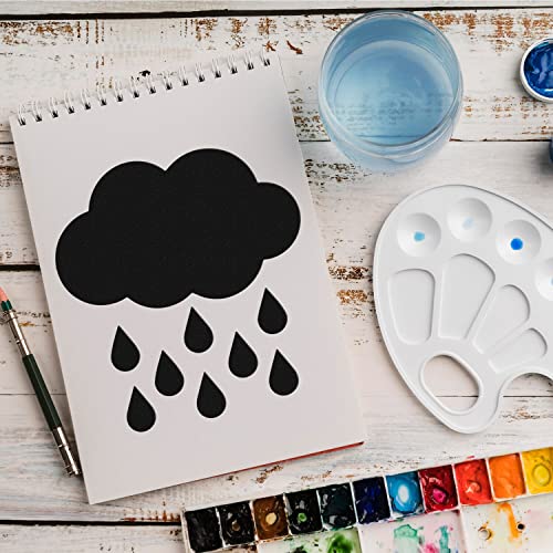 Schablone Wolke Regen v1 Design Stencil DIY Airbrush Muster Wandgestaltung Sprühschablone 21 x 21 cm von anygoods