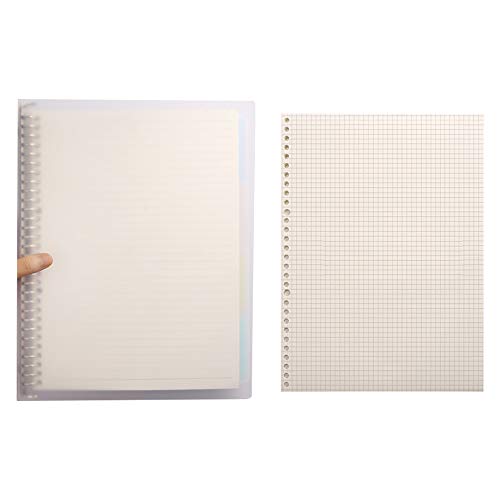 30 Löcher A4 Nachfüllbare Notizbuchhülle Lose Blatt Ordner Scrapbook Planer Cover mit 8 PP-Register Seiten Blank Page von aoory