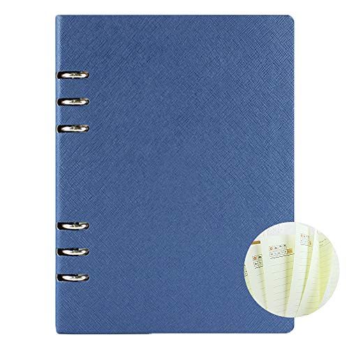 A6 Binder liniert Notizbuch Executive Origanizer nachfüllbar Planer rund Ringbuch Ledereinband Notizblock von aoory