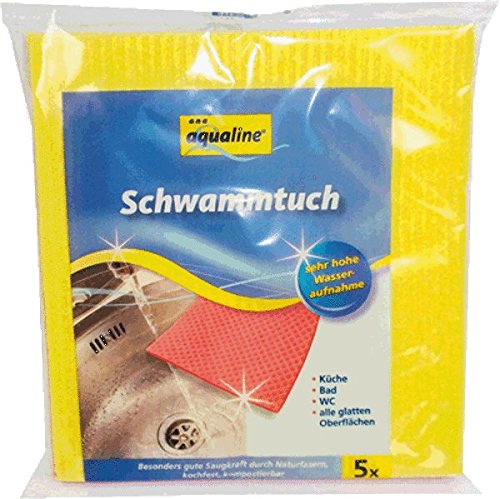 aqualine 9006-02225 Schwammtuch, 18 x 19 cm, 5er set von aqualine