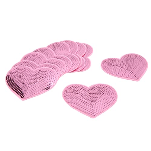 10pcs Eisen auf Flecken Herz Leichtes Haltbares Baumwollweite Eisen -Eisen -Flecken für Hemdmanteleisen auf Patchesiron -Patchesbackpack -Patches Patcheshat Patchesjacket Patches von aqxreight