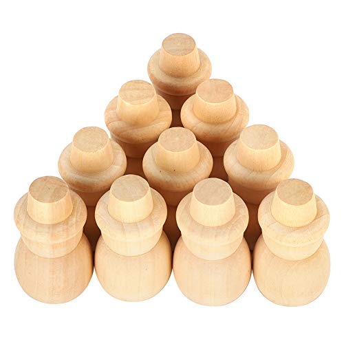 30pcs Unbemalten Holzformen für DIY -Handwerk und Spaß von aqxreight