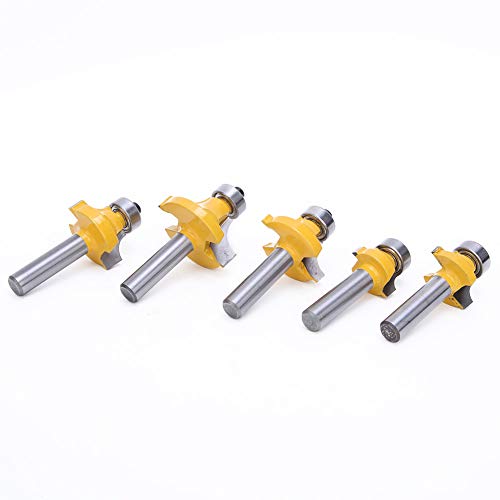 5pcs/Set 8mm Schaft um Router Bits Holzbearbeitung Rundes Eckfräsen -Tool, das für Holz Rund um Router Bitrouter Bitround über Fräser Cutterwoodworking Verwendet Wird von aqxreight