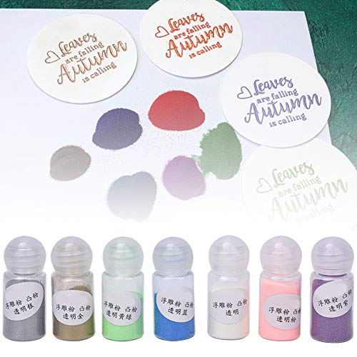 7 Farben DIY Prägepulver Künstlerbedarf Künstlerbedarf Malerei Stempeln Scrapbooking Dekoration 10 Ml von aqxreight