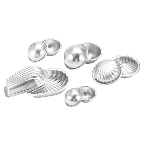 Handgefertigtes Badebomben-Formen-Set aus Aluminiumlegierung – 9 Exklusive Formen für Kohlensäurehaltiges Basteln und DIY-Kuchenherstellungswerkzeuge – Hygienisches (Set 1) von aqxreight