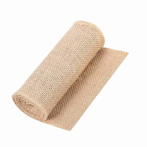 Läufer Sackleinen Tischläufer Vintage Natur Sackleinen Jute Sackleinen Band Tischläufer Basteln Stuhl Weihnachten Hochzeit Party (15cm*2m) von aqxreight