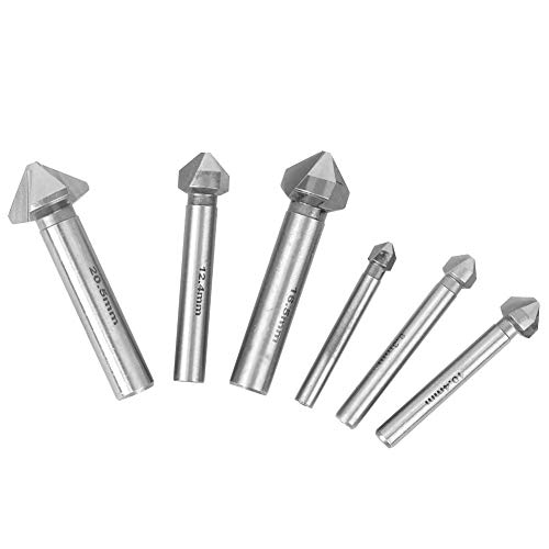 Schamfer Cutter Round Shank 3-kschnitten 90 Grad Hochgeschwindigkeitsstahl-Countersink-Bohrer-Bit-Set von aqxreight