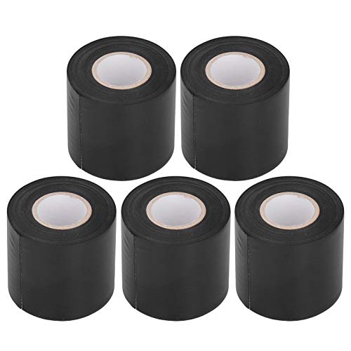 aqxreight 5 Stück PVC-Klebeband für Klimaanlagenrohre – ölbeständiges Rohrschutzband, 6 Cm Breite für Leckverhinderung und Reparaturbedarf (BLACK) von aqxreight