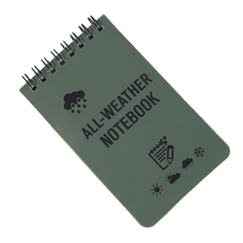 Notizbuch Tacticals Taschen-Notizbuch, Allwetter-Papier, 7,6 x 12,7 cm, für Outdoor-Aktivitäten von arenmi