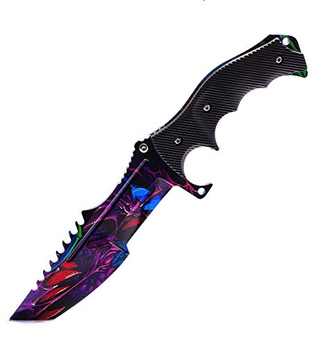 ariknives - Huntsman Knife Counter Skin Knife CS GO Strike Messe Jagdmesser taktisches Überlebens Camping Werkzeug (Hyperbeast) von ariknives