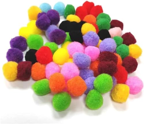 arkCRAFT Kid 0042 Pompons zum Basteln, 25 mm, Schwarz, 100 Stück von arkCRAFT