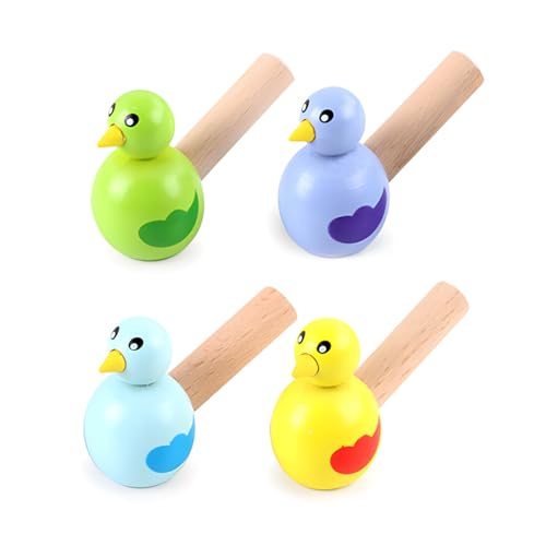 arrderly 4 Stücke Vogelpfeife Vogel Pfeife Holzpfeife Kinder, Vogelpfeife Holzpfeifen Partytröten Holzpfeifen Lotusflöte Weihnachten Lustige Pfeife Fuer Kinder von arrderly