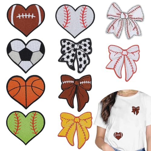 arricraft 10 Stück 2 Stile Nähen Colth Aufbügler Flicken Ball Sport Schleife Herz Stickerei Patches Kleidung Dekorative Stoff Applikation Kit für DIY Tasche Jeans Hut Nähen Dekoratives Zubehör arricraft 10 Stück 2 Stile Nähen Colth Aufbügler Flicken Ball Sport Schleife Herz Stickerei Patches Kleidung Dekorative Stoff Applikation Kit für DIY Tasche Jeans Hut Nähen Dekoratives Zubehör von arricraft