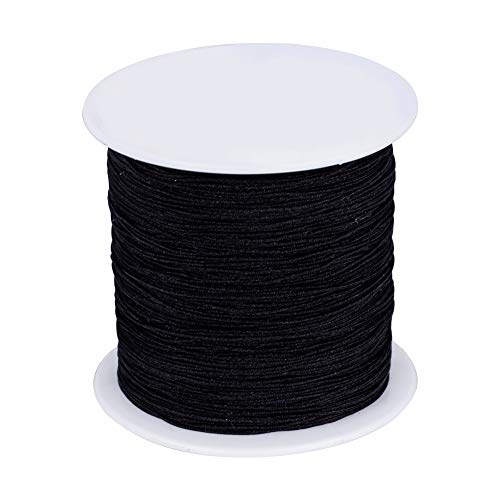 arricraft 137m Nylonschnur, 0.5mm Schwarze Geflochtener Nylonfaden Perlenschnur Chinesische Knüpfschnur Perlenschnur Cord Beading Silky Cord für Schmuckherstellung Armbänder Nähen Halsketten von arricraft