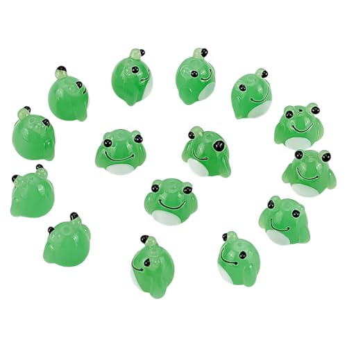 arricraft 15 Stück Frosch-Lampwork-Perlen, grüne Glas-Tierperlen, niedlicher Frosch, Abstandshalter, Kristall, lose Perlen für selbstgemachten Schmuck, Armbänder, Halsketten, Bastelzubehör von arricraft