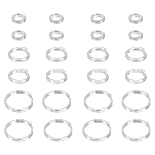 arricraft 24 Stück 925 Sterling Silber Spaltringe 3 Größe 4/6/8mm Kleine Metallringe Verbindungsstücke Kleine Schlüsselringe Ringverbinder Offene Biegeringe Für Schmuck Schlüsselanhänger Ohrringe von arricraft