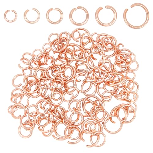 arricraft 300 Stück Biegeringe Aus Edelstahl, Offene Biegeringe In Roségold, O-Ringe, Verbinder, Spaltringe, Schmuckverbinder Für DIY-Schlüsselanhänger, Charms, Armbänder, Halsketten von arricraft