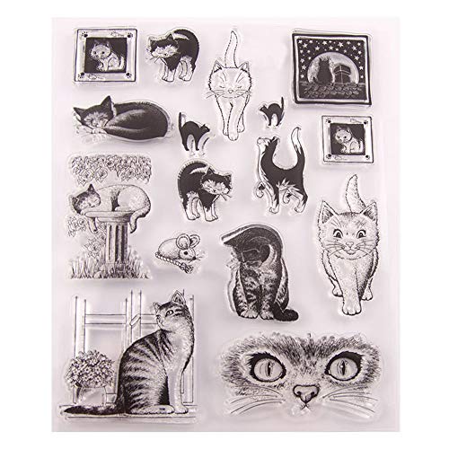 arriettycraft Gummi stempel, Motiv: Furry Cats Meow Pet,Transparente stempel von arriettycraft