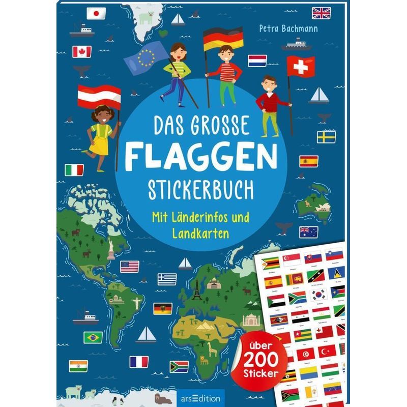 Das Große Flaggen-Stickerbuch - Petra Bachmann, Kartoniert (TB) von ars edition