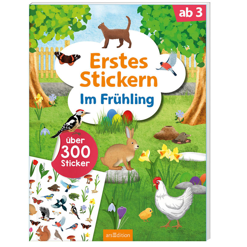 Erstes Stickern - Im Frühling, Kartoniert (TB) von ars edition