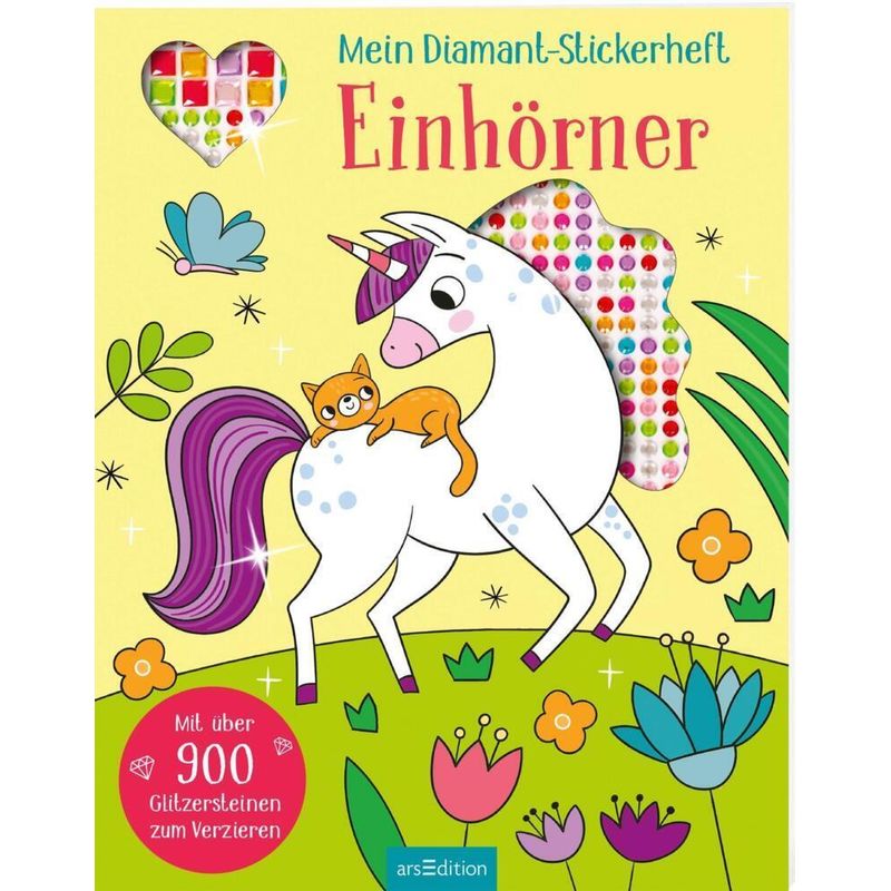 Mein Diamant-Stickerheft - Einhörner, Kartoniert (TB) von ars edition