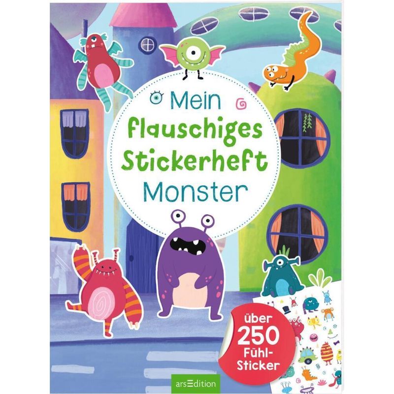 Mein Flauschiges Stickerheft - Monster, Kartoniert (TB) von ars edition