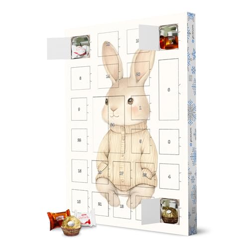 Adventskalender XXL mit Pralinen von Ferrero Peter Niedliche Hasenliebe artboxONE Adventskalender Natur von artboxONE