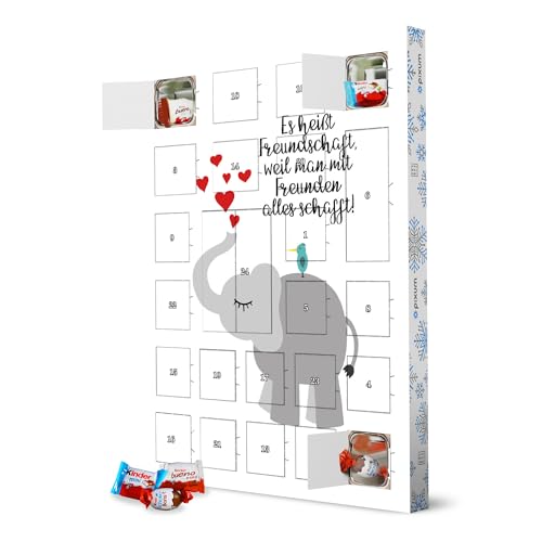 artboxONE Adventskalender XXL mit Produkten von Kinder® Es heißt Freundschaft Adventskalender Typografie von artboxONE