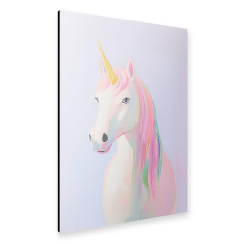 artboxONE Alu-Print 60x40 cm Einhorn Magie von Künstler Carina von artboxONE