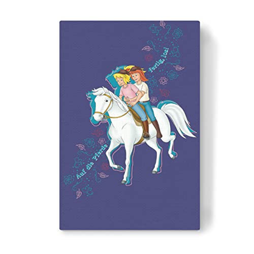 artboxONE Leinwand 30x20 cm Für Kinder Bibi und Tina on The Horse von Bibi und Tina von artboxONE