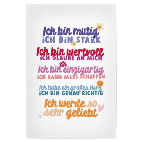 artboxONE Poster 30x20 cm Typografie Affirmationen fr Kids - Bild affirmationen affirmationen Kids von artboxONE