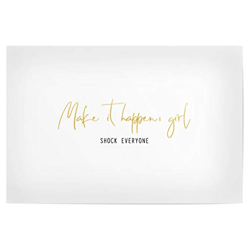 artboxONE Poster 60x40 cm Typografie Make it Happen, Girl - Bild Girls Girls girlsquote von artboxONE