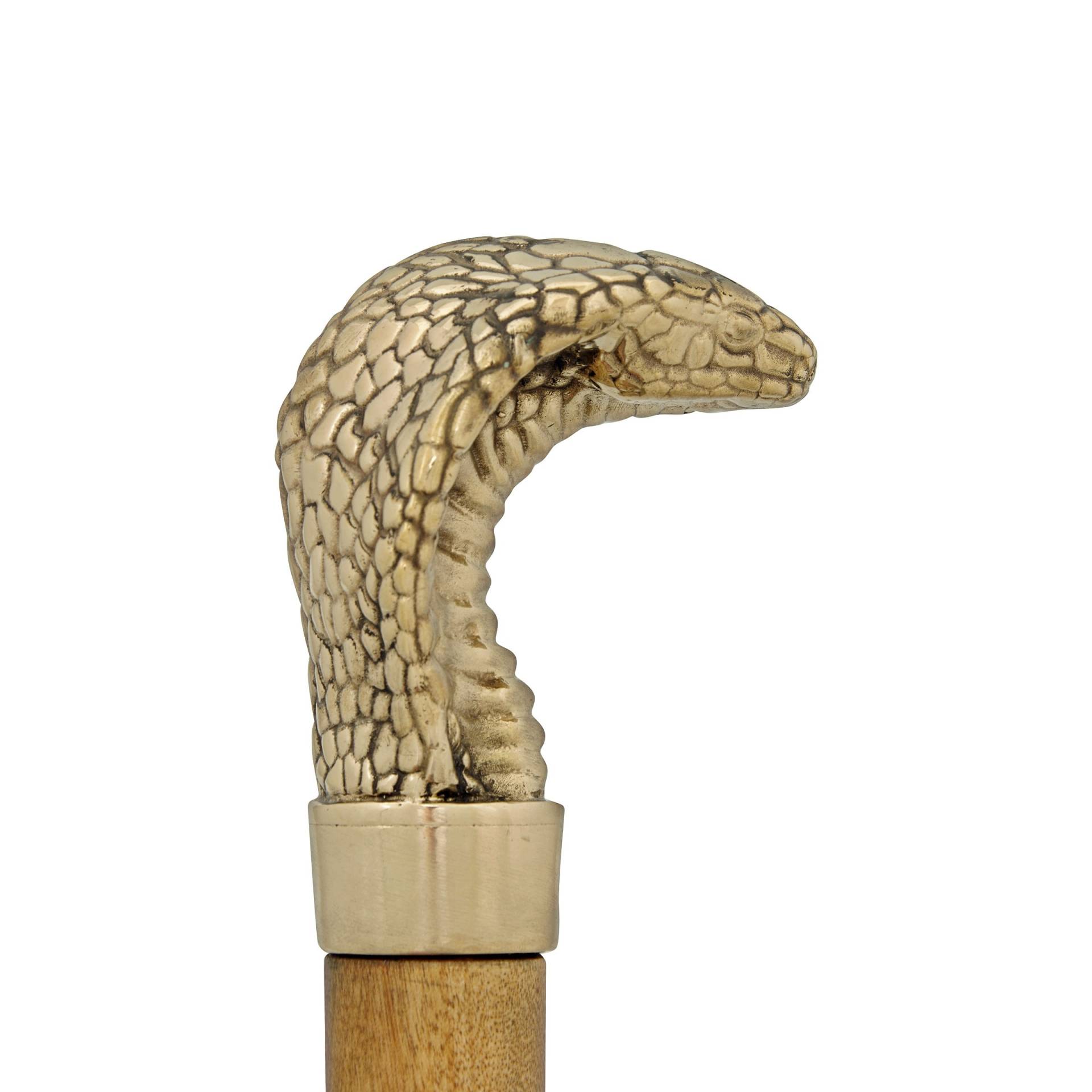 Gehstock Und "Cobra" Aus Messing, Holz von artbrassforyou