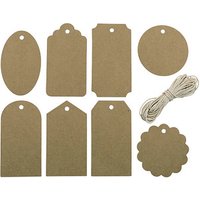 artoz Geschenkanhänger braun Hangtag Set Recycling 16 St. von artoz